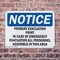 Signmission Primary Evacuation Point In Case Of Emergency, 14 in W x Rectangle, Plastic OS-2PACK-NS-P-1014-L-17803 - alternate 6